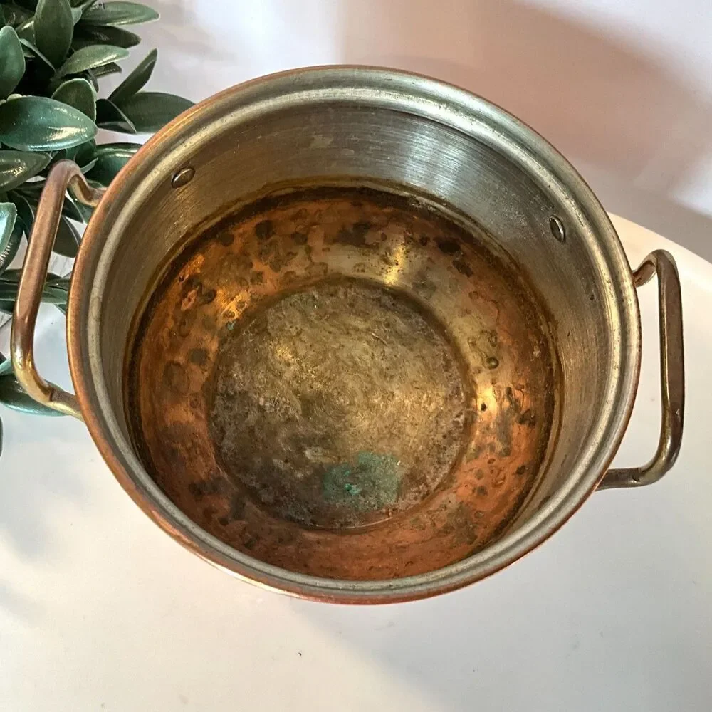 Sweet little vintage copper pot; made in Korea must see